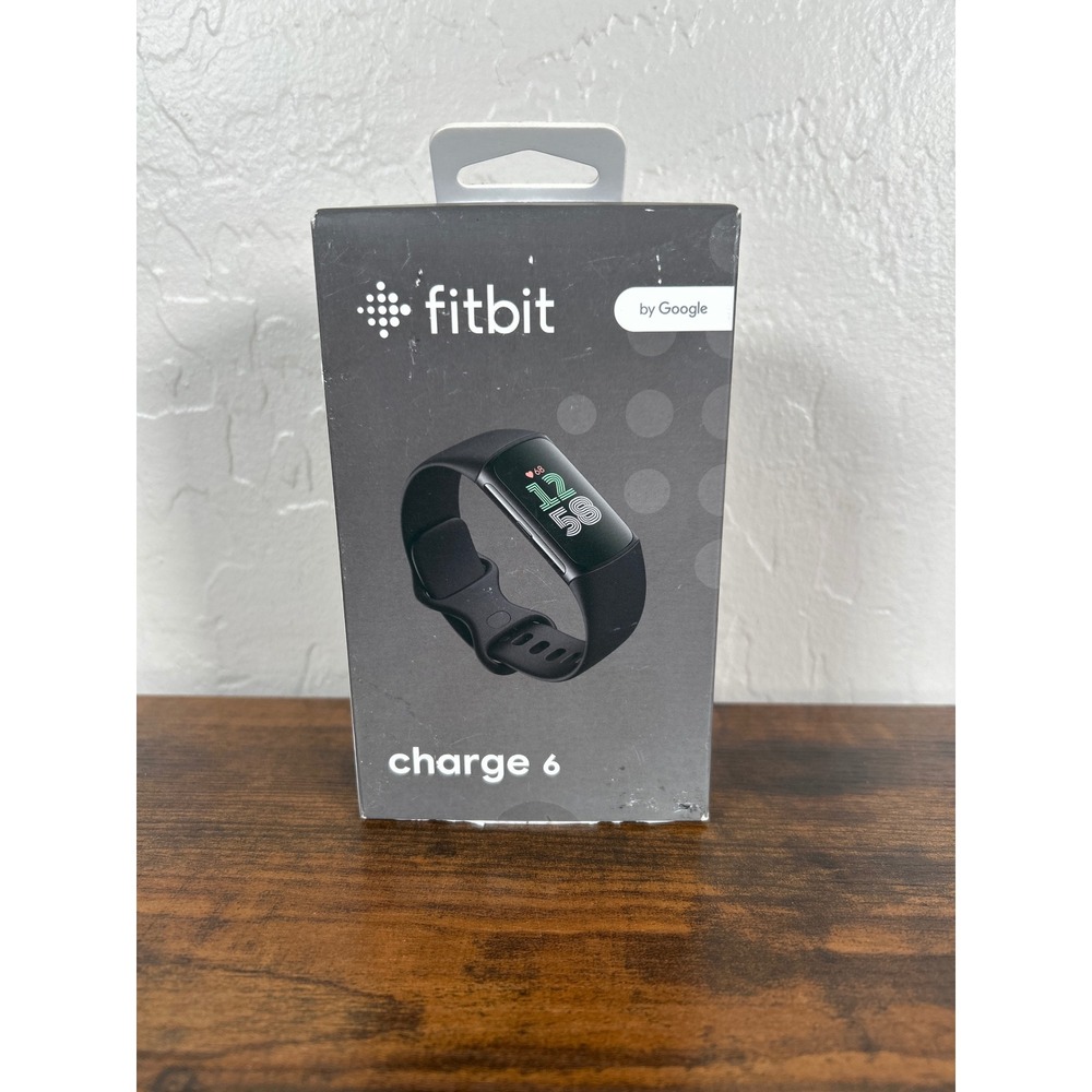 Fitbit Charge 6 Fitness Tracker Obsidian Black Google GA05183-NA Open Box